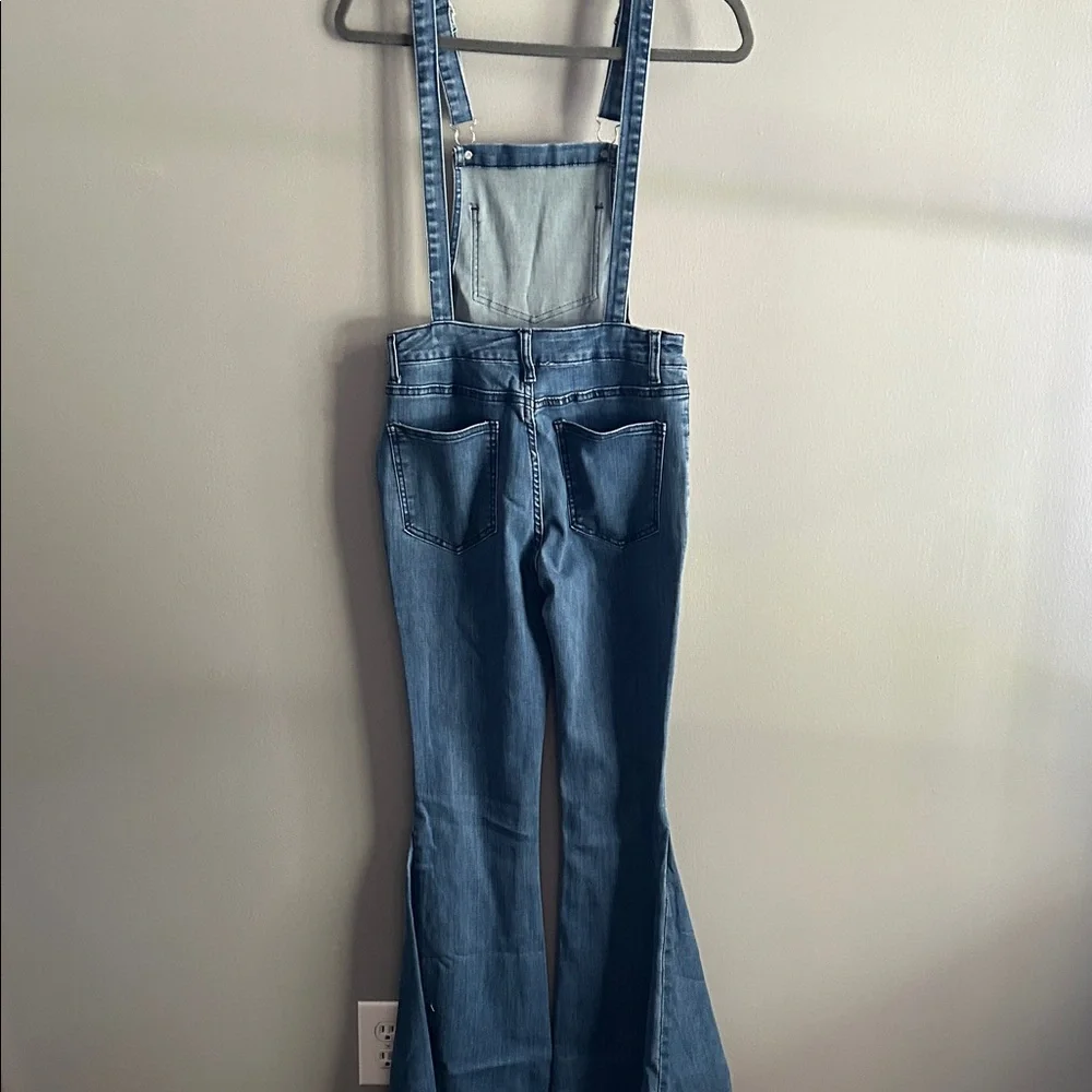 Blue Denim Overalls with Classic Indigo Wash - Picture 2 of 4